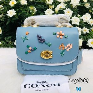 Coach Madison Bag 16 With Floral Embroidery